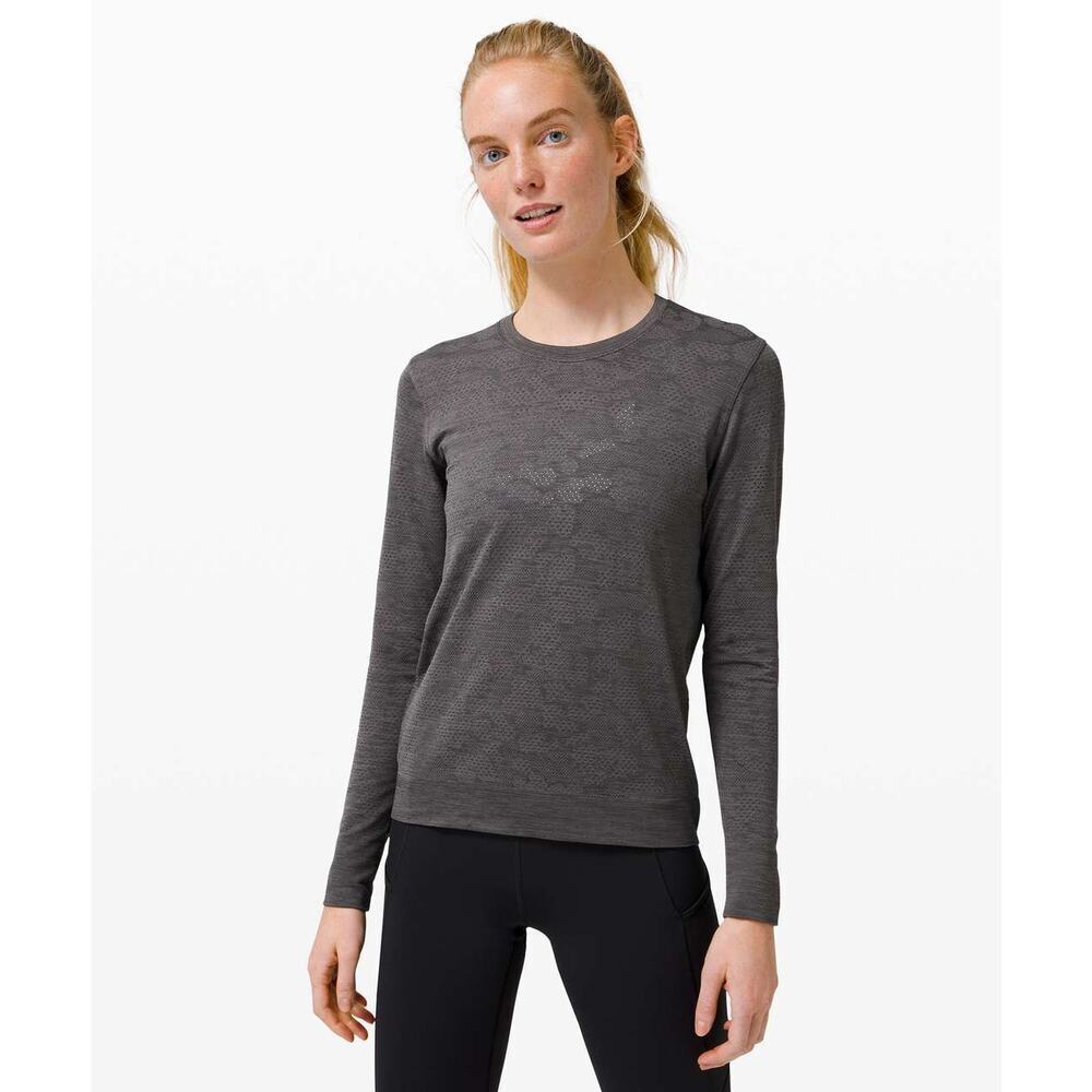 LULULEMON Breeze By Long Sleeve Lunar Grey Size 8 Casual workout